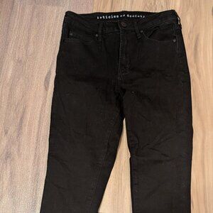 Articles of Society Skinny Jeans Women's 26 Black Mid Rise 5-Pocket RN 137479